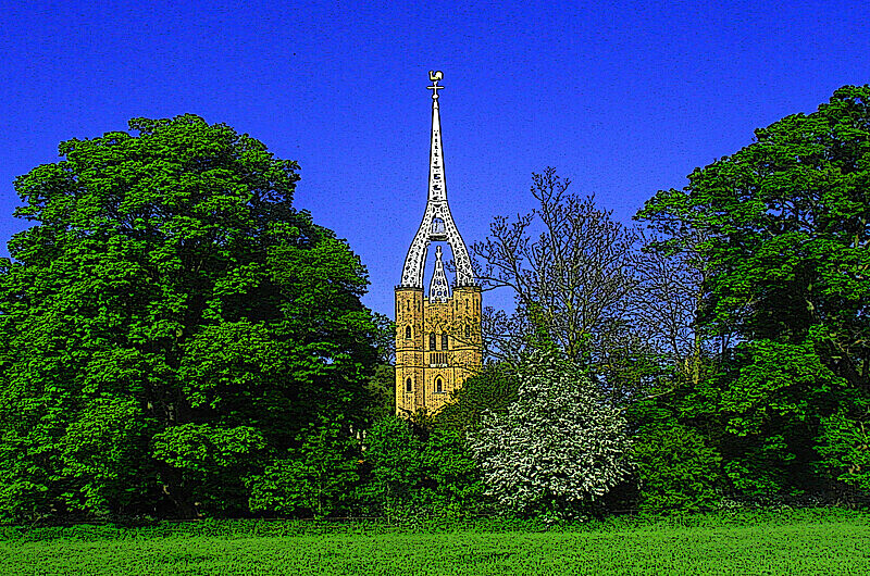 Blue Sky Waterloo Tower Quex Park Birchington - WESTGATE, BIRCHINGTON, MINNIS BAY PRINTS