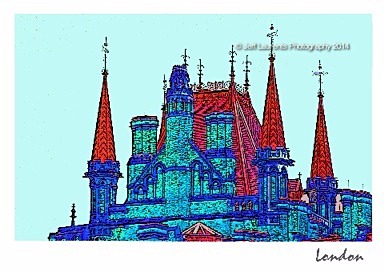 Postcard of St Pancras Station