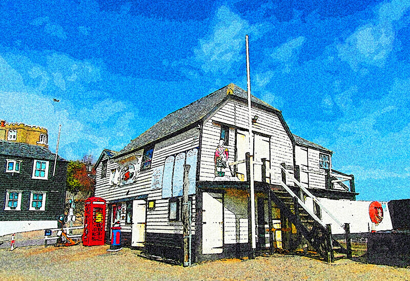 Print of The Boathouse, Viking Bay, Broadstairs
