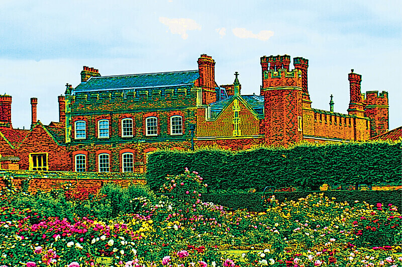 Photographic print, View from the Rose Garden, Hampton Court Palace