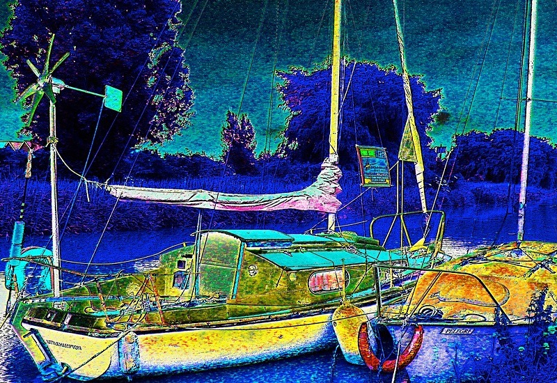 Photographic print, Boats on the Stour, Sandwich