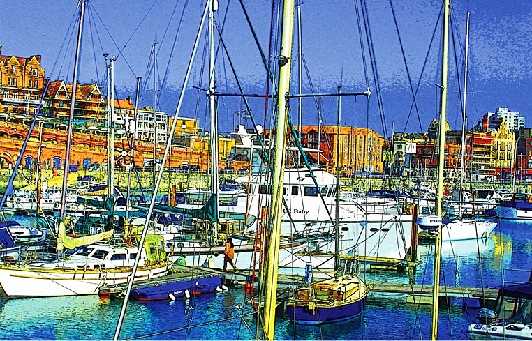 Photographic print, Boats Scene, Ramsgate