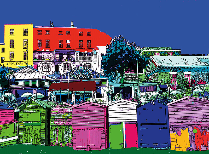 Photographic print, Beach Huts at Viking Bay, Broadstairs