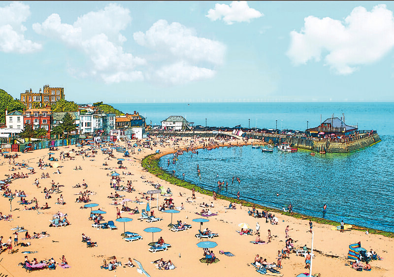 Photographic print, Summer Scene at Viking Bay, Broadstairs