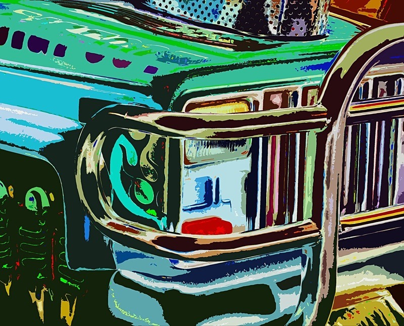 Abstract photographic print, Kiddiecar