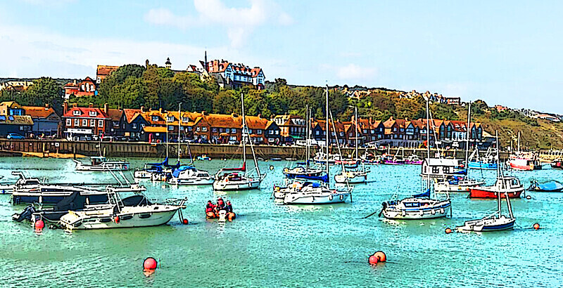 Photographic print, Scene at Folkestone Harbour