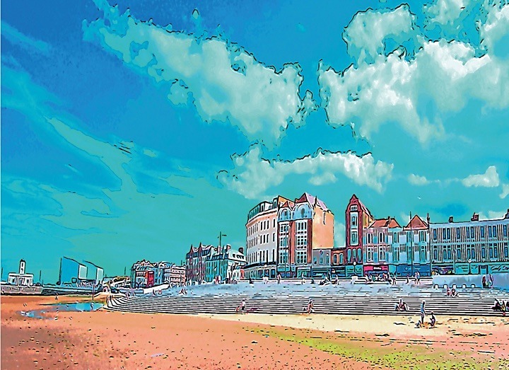Margate Beach Greetings Card