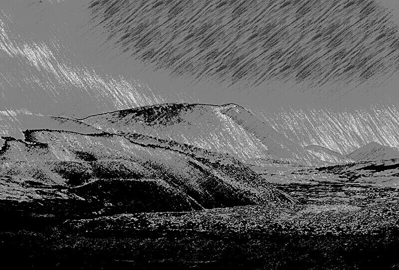 Timanfaya Landscape, Lanzarote - MONOCHROME PRINTS