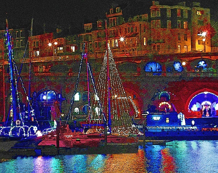 Photographic print, Christmas Illuminations Ramsgate Royal Harbour