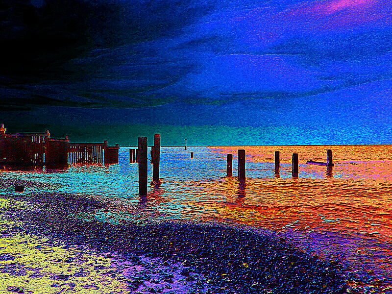 Groynes at Minnis Bay Kent - STILLS IMAGES