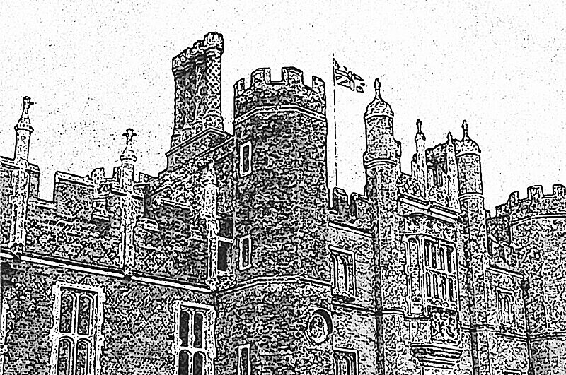 View of Hampton Court - MONOCHROME PRINTS