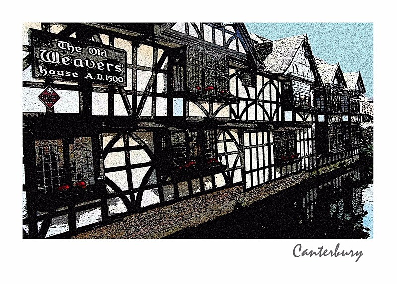 Postcard of the Old Weavers House, Canterbury