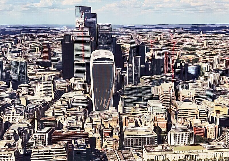 View from The Shard - LONDON LANDMARKS PRINTS