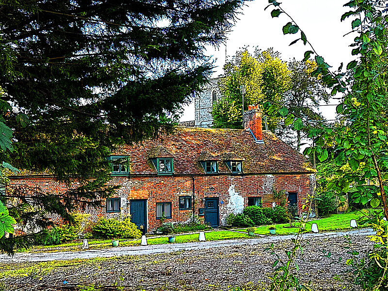 Scene near the Church, Eastry - EASTRY PRINTS.