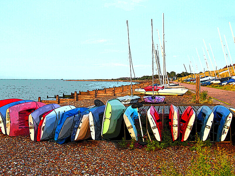 Boats at Whitstable Harbour - WHITSTABLE PRINTS