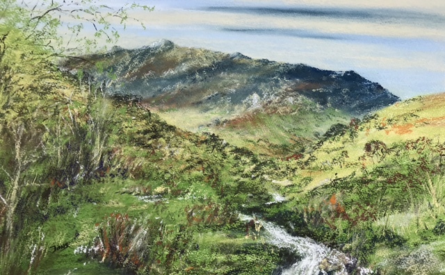Carrifran Valley looking towards Raven Craig - Walks in the Borders