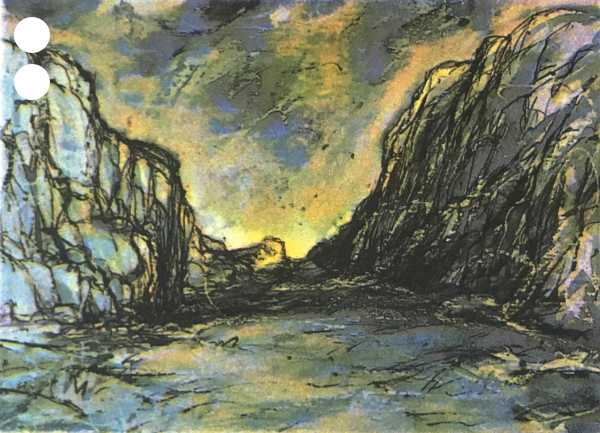Eilean Nam Ban, West Looking East - ink