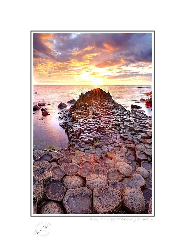 2016-005C Sunset at the Giants Causeway Co Antrim - Co. Antrim