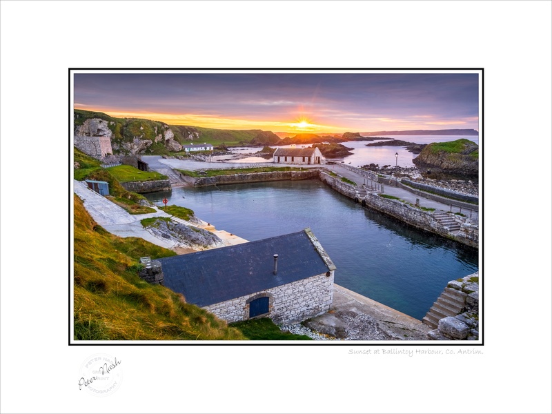 2020-301C Sunset at Ballintoy Harbour Co Antrim - Co. Antrim