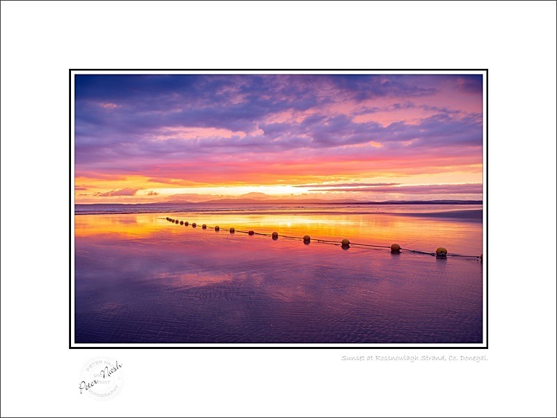 01 9x12 2021-615C Sunset at Rossnowlagh Strand Co Donegal - Donegal