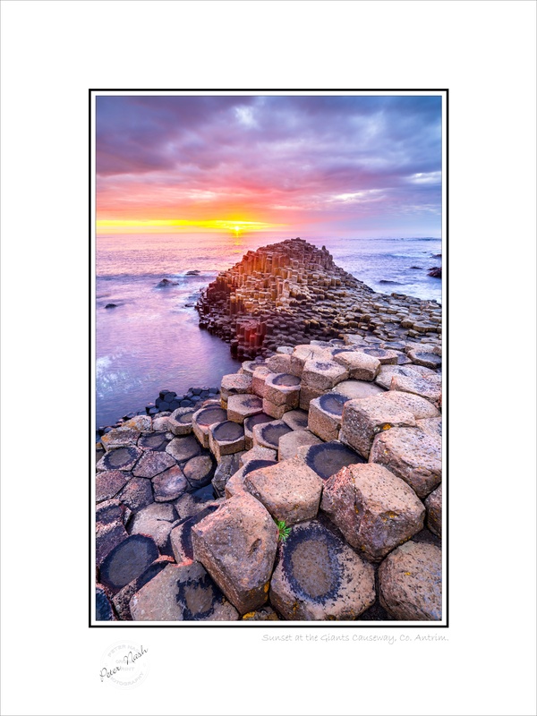 2021-053C Sunset at the Giants Causeway Co Antrim - Co. Antrim