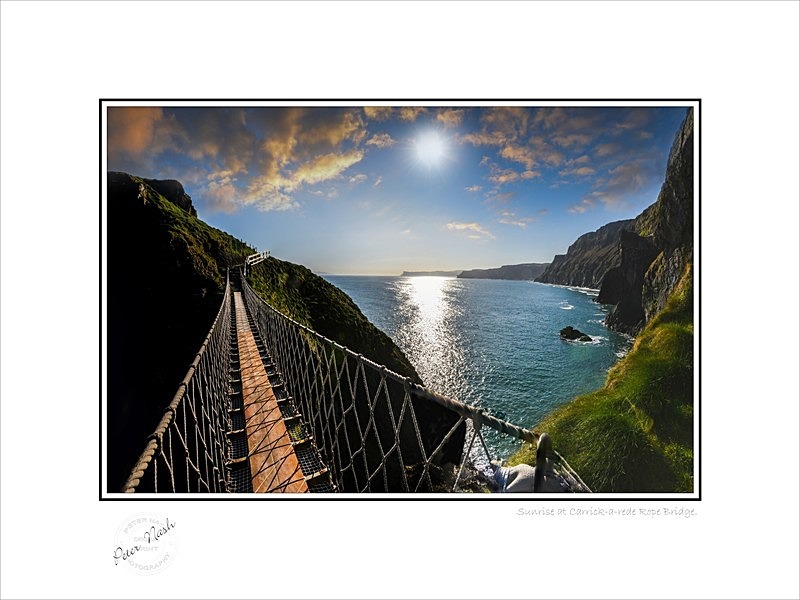 2016-041C Sunrise at Carrick-a-rede Rope Bridge - Co. Antrim