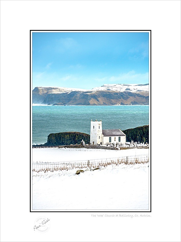 01 9x12 2022-032C The Wee Church at Ballintoy Co Antrim - Co. Antrim