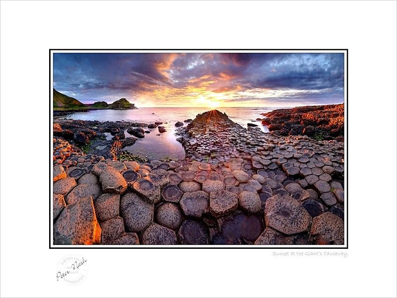 2016-004C Sunset at the Giants Causeway - Co. Antrim