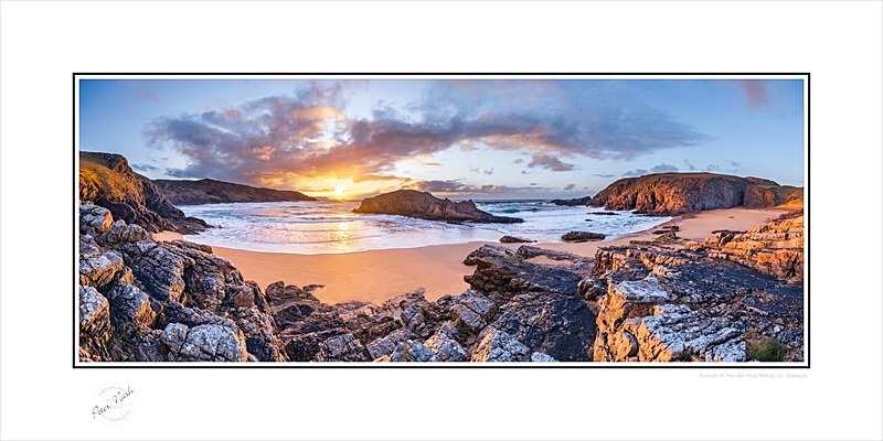 03 12x24 2020-070CP Sunset at Murder Hole Beach Co Donegal - Donegal