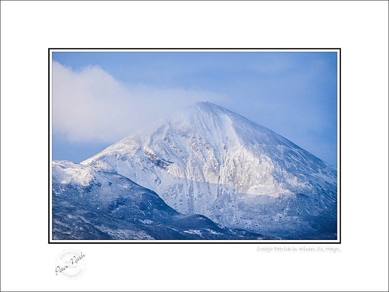 01 9x12 2018-033C Croagh Patrick in winter Co Mayo - Mayo
