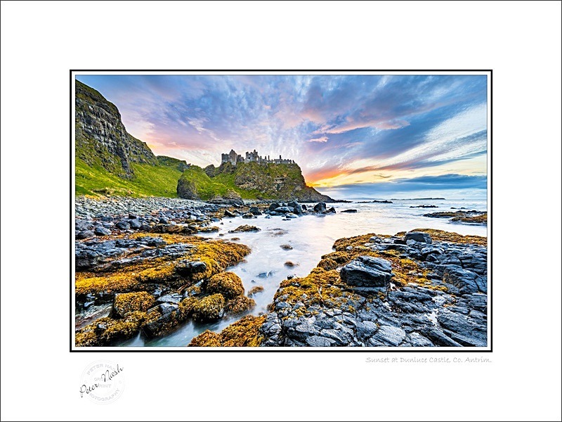 01 9x12 2024-312C Sunset at Dunluce Castle Co Antrim - Co. Antrim