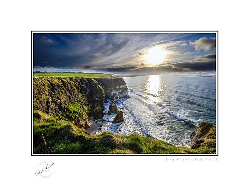 2015-002C Sunset at the White rocks Portrush - Co. Antrim