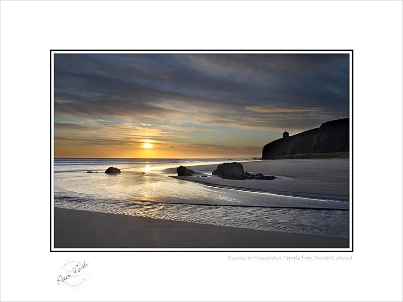 2011-013C Sunrise at Mussendun Temple from Downhill Strand - Co. Derry/Londonderry