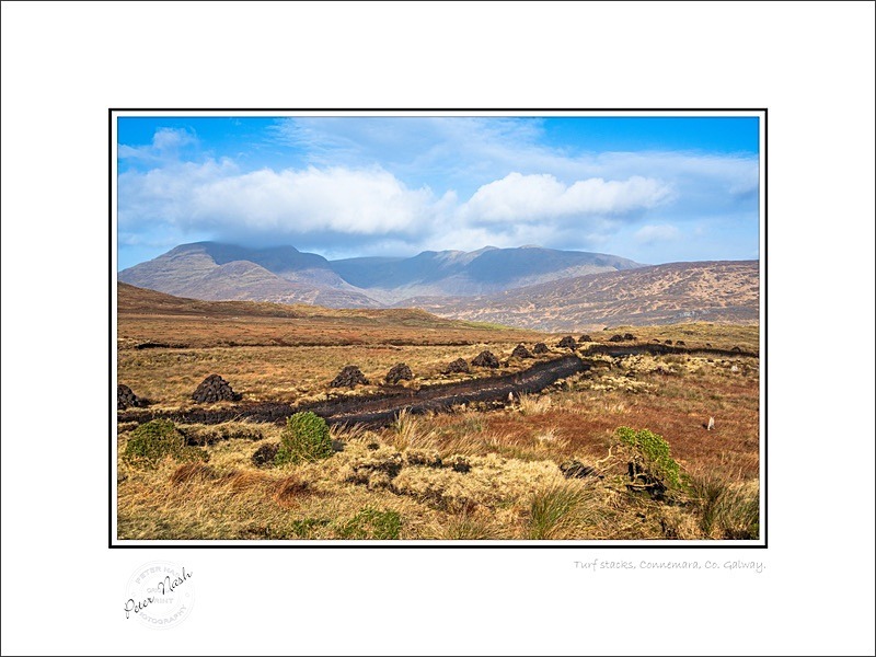 01 9x12 2023-019C turf Stacks Connemara Co Galway - Galway