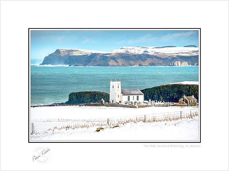 01 9x12 2022-031C The Wee Church at Ballintoy Co Antrim - Co. Antrim