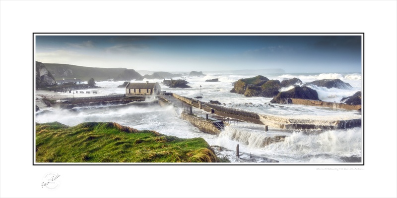 2014-108CP Storm at Ballintoy Harbour co Antrim - Co. Antrim