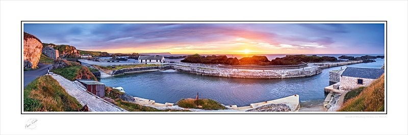 2020-206CP Sunset at Ballintoy Harbour Co Antrim - Co. Antrim