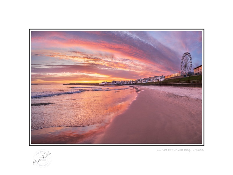 2020-219C Sunset at the West Bay Portrush - Co. Antrim
