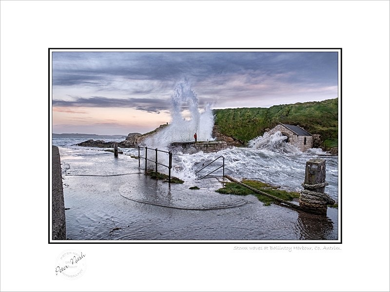 2020-279C Storm waves at Ballintoy Harbour Co Antrim - Co. Antrim