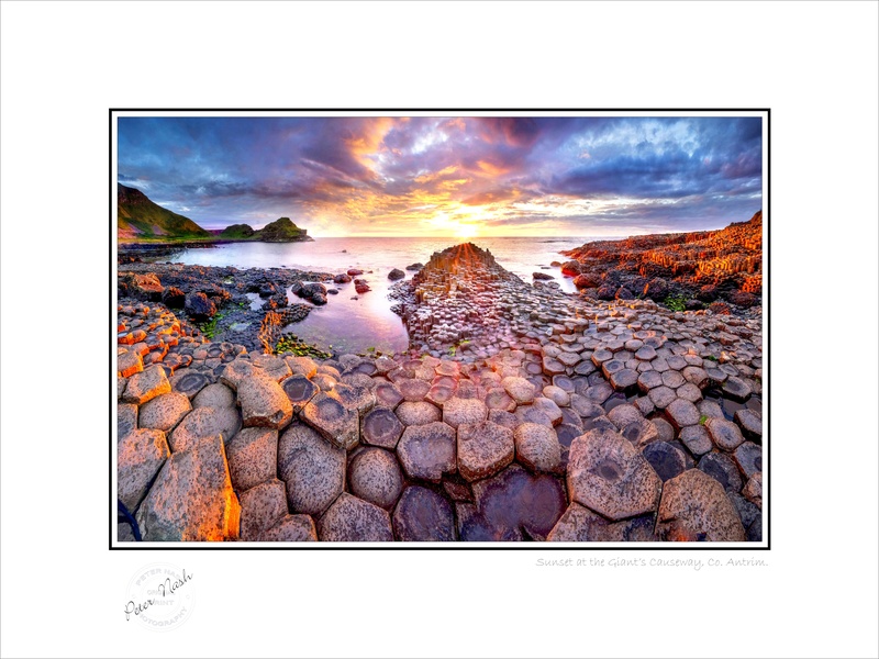 2016-004C Sunset at the Giants Causeway - Co. Antrim