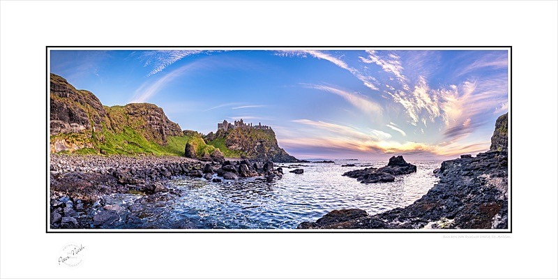 03 12x24 2019-207CP Sun bow over Dunluce Castle Co Antrim - Co. Antrim