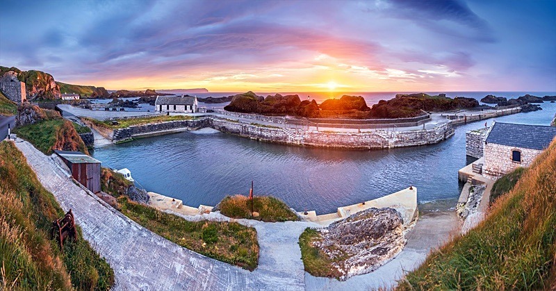 05 30x60 Canvas 2020-206CP Sunset at Ballintoy Harbour Co Antrim - 30X60 Inches