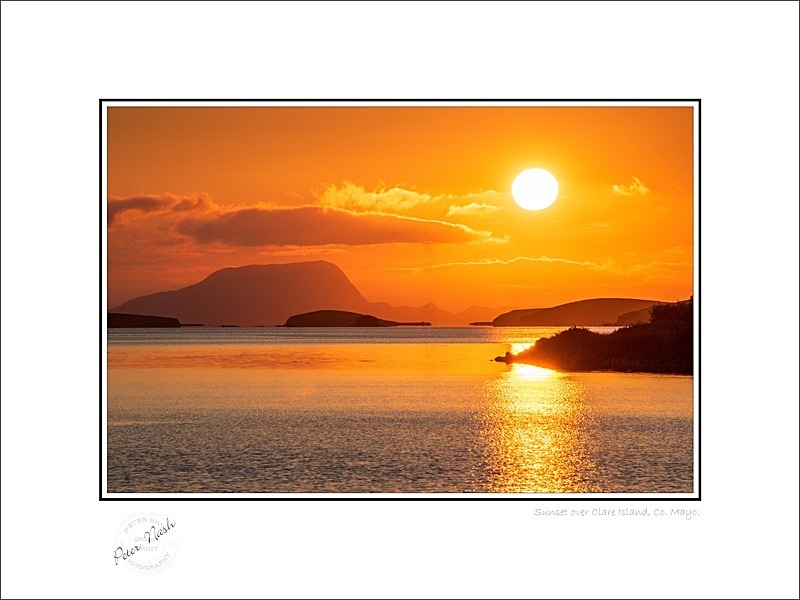 01 9x12 2022-439C Sunset over Clare Island Co Mayo - Mayo
