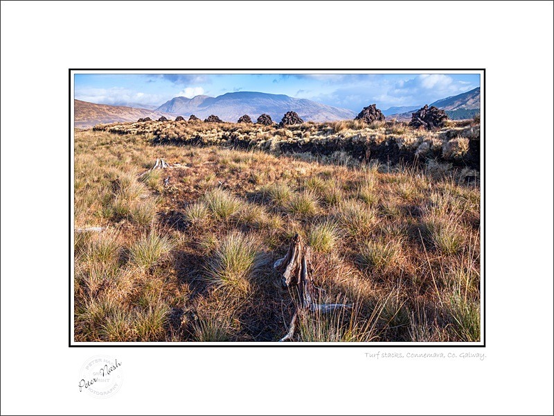 01 9x12 2023-032C Turf stacks Connemara co Galway - Galway