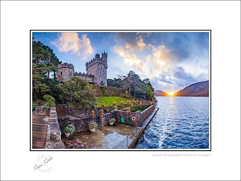 01 9x12 2019-1036C Sunset at Glenveagh Castle Co Donegal - Donegal