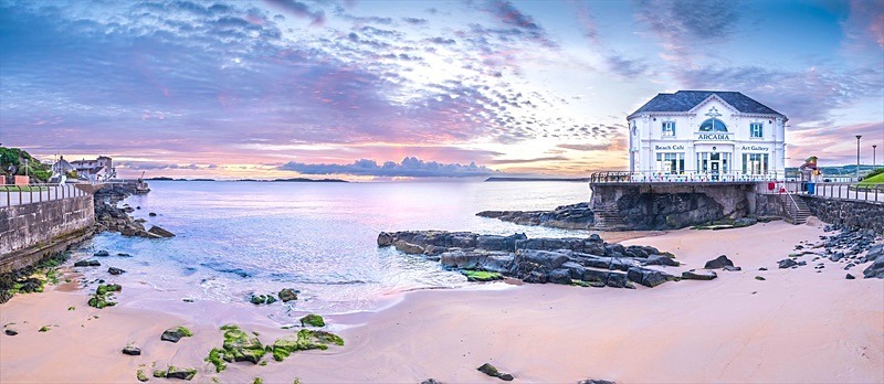 20x48 2020-227CP Dawn at The Arcadia East Bay Portrush Co Antrim - Canvas