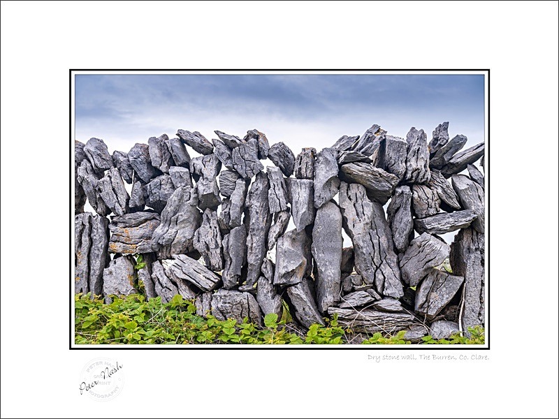 01 9x12 2021-600C Dry stone wall the Burren Co Clare - Clare