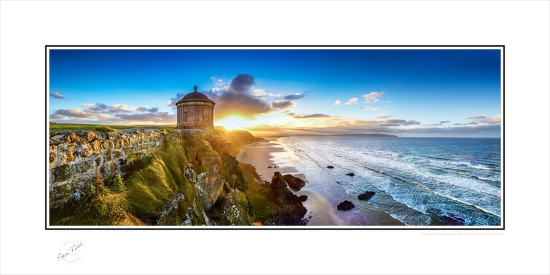 2013-065CP Sunset at Mussenden Temple Downhill - Co. Derry/Londonderry