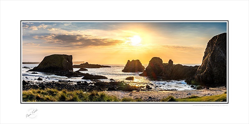 03 12x24 2021-099CP Sunset at Elephant Rock Ballintoy Co Antrim - Co. Antrim
