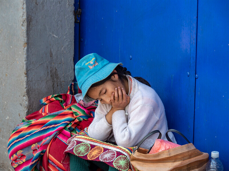 Street Vendors Nap - Peru